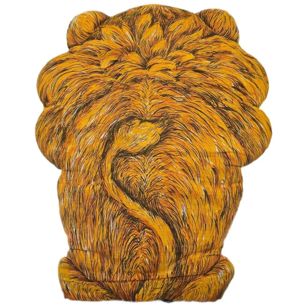 Vintage Richard The Lion Throw‎ Pillow Cut & Sew 1960's Cartoon Big Eyes 15